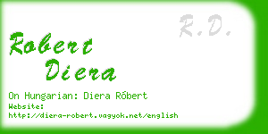 robert diera business card